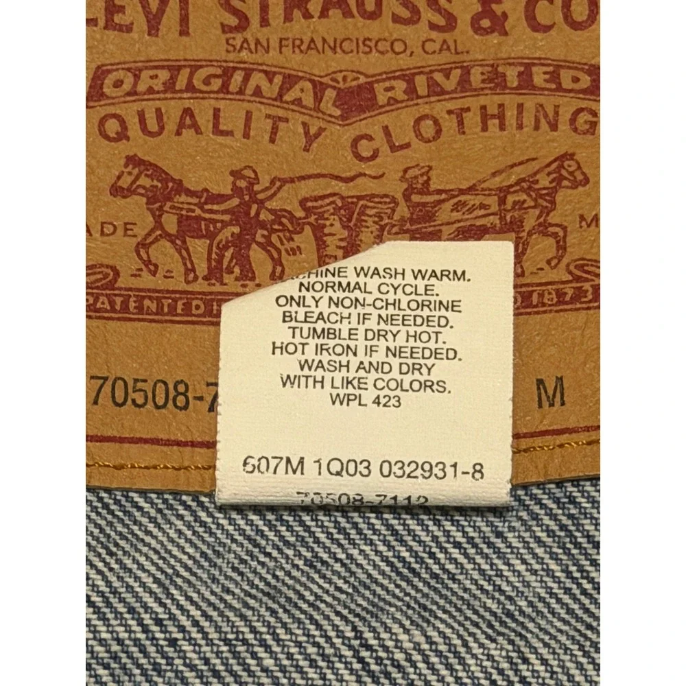 Vintage Y2K Levi's 70508-7112 Relaxed Trucker Denim Jacket Mens M 2003 Blue